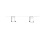 میز کنفرانس چهار نفره مکعب مدل اسلیم CSL10C