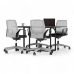 میز کنفرانس چهار نفره مکعب مدل اسلیم CSL4B - Image 2