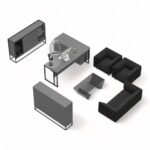 میز مدیریت مکعب مدل اسلیم MSLC - Image 19