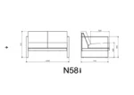 مبل دونفره لیو مدل N58i - Image 3