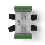 میز کارگروهی چهار نفره مکعب مدل نوستالژی WN4D - Image 2