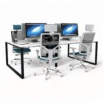 میز کارگروهی چهارنفره مکعب مدل استارت آپ WS4B - Image 12
