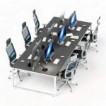 میز کارگروهی شش نفره مکعب مدل استارت آپ WS6B