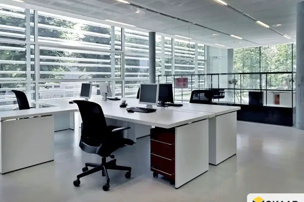 پارتیشن های اداری شیشه ای با قاب آلومینیومی