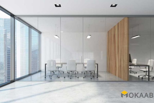 استفاده از شیشه برای پارتیشن اداری