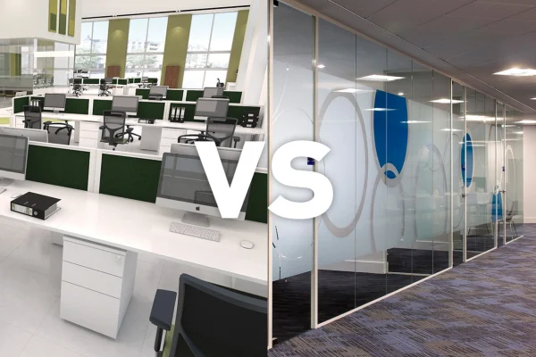 مقایسه فضای کاری پلان باز و بسته