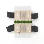 میز کارگروهی چهار نفره مکعب مدل نوستالژی WN4B - Image 36