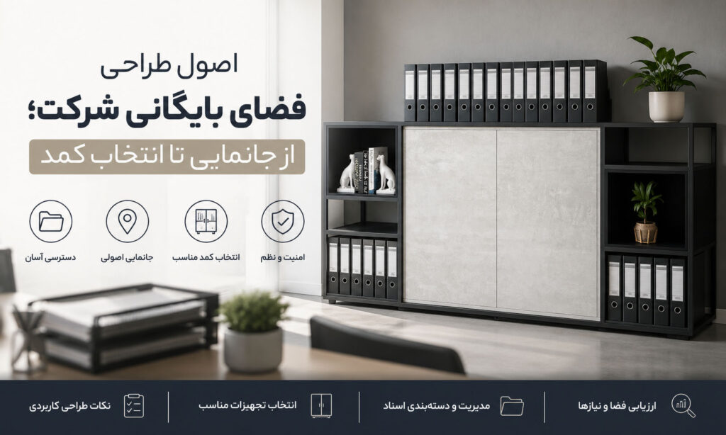 اصول طراحی فضای بایگانی شرکت؛ از جانمایی تا انتخاب کمد