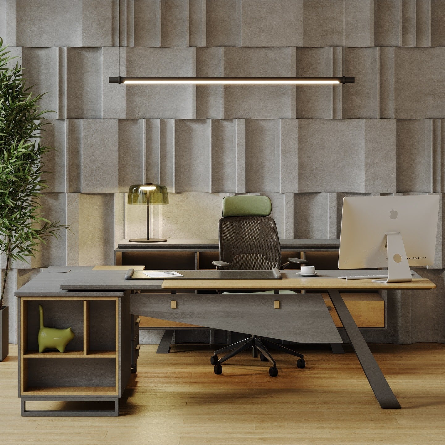 ایده دفتر کار مدرن- دفتر خاکستری