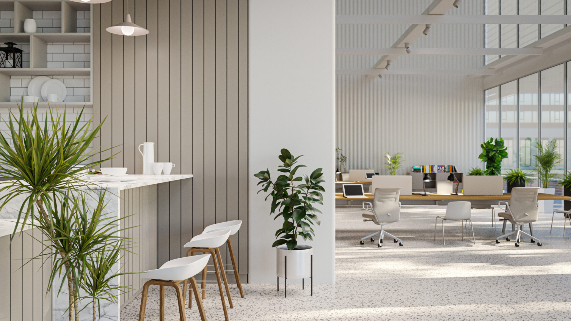 ترکیب رنگ در دکوراسیون اداری مدرن