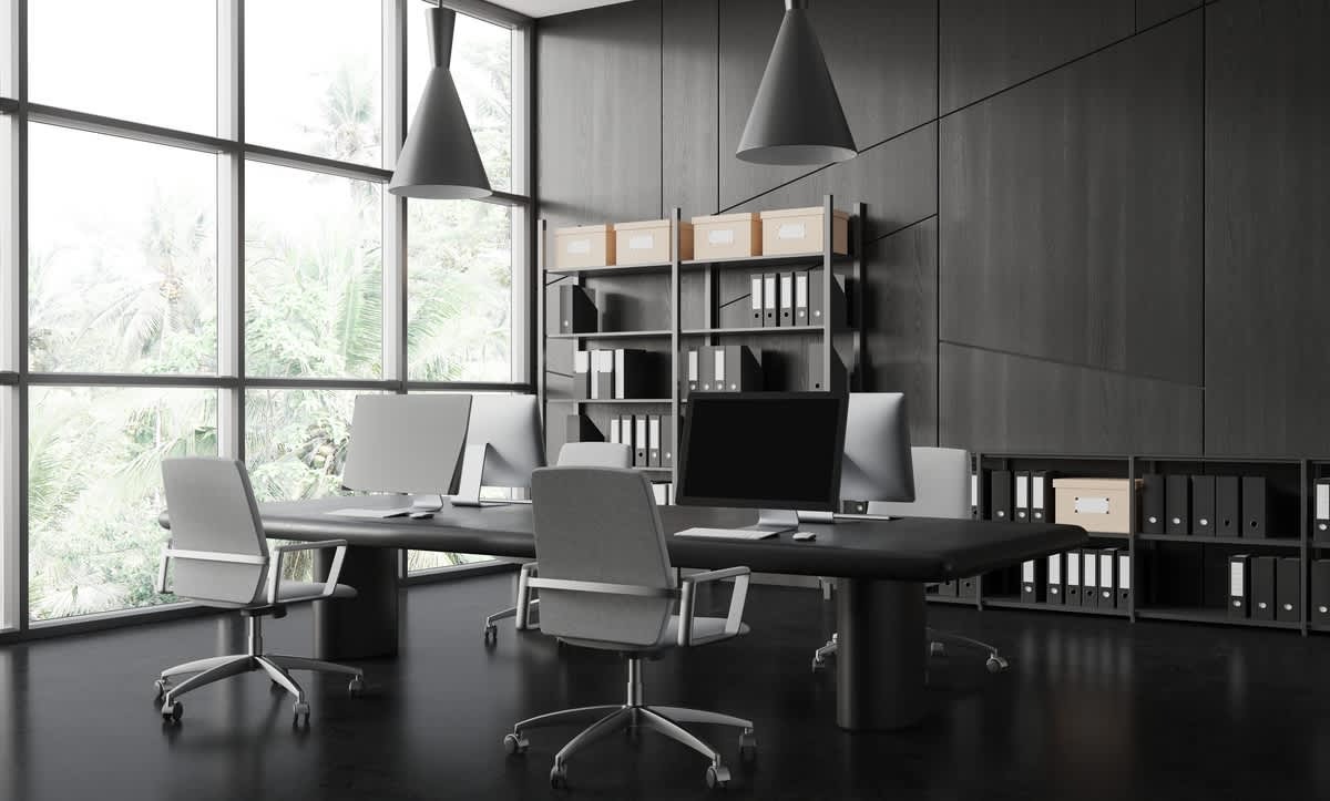 دکوراسیون دفتر کار ساده و شیک