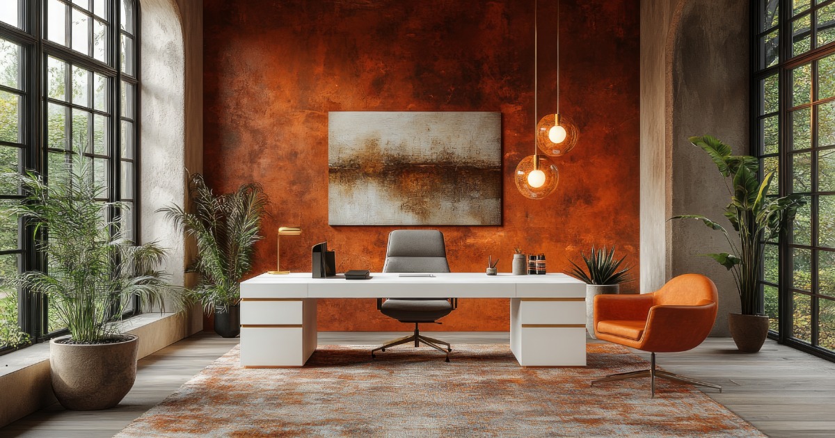 رنگ‌ های گرم در فضای کاری